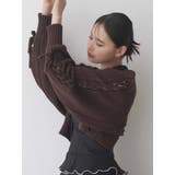 ブラウン | ショルダーレースアップカーデ | MERCURYDUO