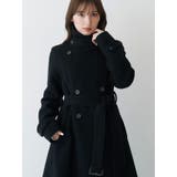 ブラック | ウールスタンドカラーコート | MERCURYDUO