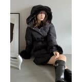 ブラック | フェイクファー付きアライドロングダウン | MERCURYDUO