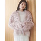 ピンク | ロングフェイクファーミドルコート | MERCURYDUO