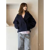 【OUNNOUN】コクーンショートコート | MERCURYDUO | 詳細画像3