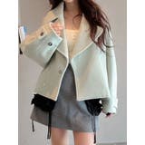 ミントグリーン | 【OUNNOUN】コクーンショートコート | MERCURYDUO