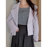 ラベンダー | 【OUNNOUN】コクーンショートコート | MERCURYDUO