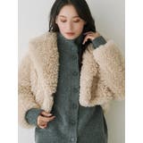 テーラードカラーフェイクファーショートコート | MERCURYDUO | 詳細画像17