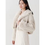 テーラードカラーフェイクファーショートコート | MERCURYDUO | 詳細画像27