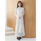 オフホワイト | モヘヤニットスカシアミワンピース | MERCURYDUO