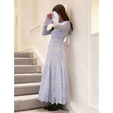 ブルー | モヘヤニットスカシアミワンピース | MERCURYDUO