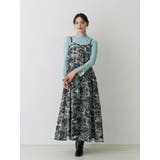 ジャカードバックレースアップキャミワンピース | MERCURYDUO | 詳細画像4 