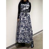 ブルー | ジャカードバックレースアップキャミワンピース | MERCURYDUO