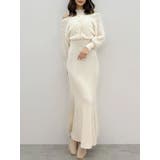 ツイードニットカーデドッキングマーメイドニットワンピース | MERCURYDUO | 詳細画像25