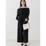 ブラック | ボリュームスリーブドッキングロンパース | MERCURYDUO