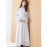 花柄バックレースアップロングスリーブワンピース | MERCURYDUO | 詳細画像11