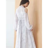 花柄バックレースアップロングスリーブワンピース | MERCURYDUO | 詳細画像12