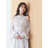 花柄バックレースアップロングスリーブワンピース | MERCURYDUO | 詳細画像13