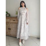 花柄バックレースアップロングスリーブワンピース | MERCURYDUO | 詳細画像17