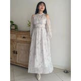 花柄バックレースアップロングスリーブワンピース | MERCURYDUO | 詳細画像18