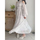 花柄バックレースアップロングスリーブワンピース | MERCURYDUO | 詳細画像19