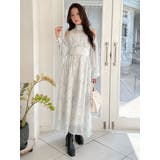 花柄バックレースアップロングスリーブワンピース | MERCURYDUO | 詳細画像22