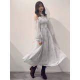 花柄バックレースアップロングスリーブワンピース | MERCURYDUO | 詳細画像27