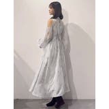 花柄バックレースアップロングスリーブワンピース | MERCURYDUO | 詳細画像28