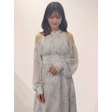 花柄バックレースアップロングスリーブワンピース | MERCURYDUO | 詳細画像29