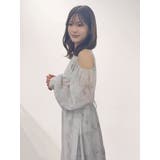 花柄バックレースアップロングスリーブワンピース | MERCURYDUO | 詳細画像30