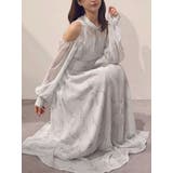 花柄バックレースアップロングスリーブワンピース | MERCURYDUO | 詳細画像32