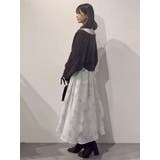 花柄バックレースアップロングスリーブワンピース | MERCURYDUO | 詳細画像36