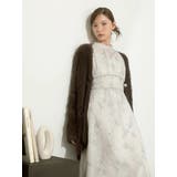 花柄バックレースアップロングスリーブワンピース | MERCURYDUO | 詳細画像6