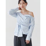 アイスブルー | アシメツイストシャツ | MERCURYDUO