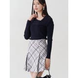 パープル | オリジナルロービングチェックミニスカパン | MERCURYDUO