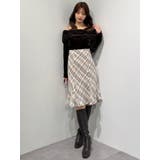 オリジナルロービングチェックニーレングススカート | MERCURYDUO | 詳細画像3