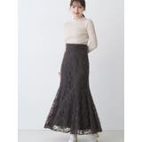 ブラウン | シャギーエンブロイダリースカート | MERCURYDUO