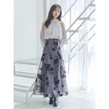 フロッキープリントフレアスカート | MERCURYDUO | 詳細画像10 