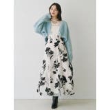 フロッキープリントフレアスカート | MERCURYDUO | 詳細画像2 