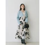 フロッキープリントフレアスカート | MERCURYDUO | 詳細画像24 