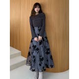 フロッキープリントフレアスカート | MERCURYDUO | 詳細画像26 