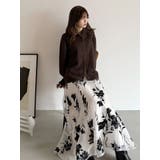 フロッキープリントフレアスカート | MERCURYDUO | 詳細画像38 