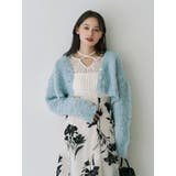 フロッキープリントフレアスカート | MERCURYDUO | 詳細画像4 