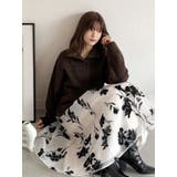 フロッキープリントフレアスカート | MERCURYDUO | 詳細画像40 