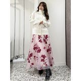 フロッキープリントフレアスカート | MERCURYDUO | 詳細画像42 