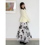 フロッキープリントフレアスカート | MERCURYDUO | 詳細画像45 