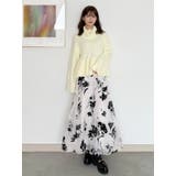 フロッキープリントフレアスカート | MERCURYDUO | 詳細画像46 