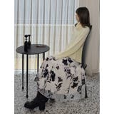 フロッキープリントフレアスカート | MERCURYDUO | 詳細画像48 