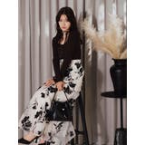 フロッキープリントフレアスカート | MERCURYDUO | 詳細画像5 