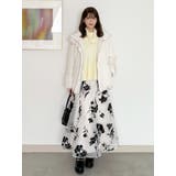 フロッキープリントフレアスカート | MERCURYDUO | 詳細画像50 