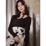 フロッキープリントフレアスカート | MERCURYDUO | 詳細画像6 