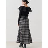 ブラック | オリジナルロービングチェックマーメイドスカート | MERCURYDUO