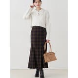 ブラウン | バックレースアップストレッチマーメイドスカート | MERCURYDUO