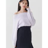 ラベンダー | ミニシャギーオフショルニット | MERCURYDUO